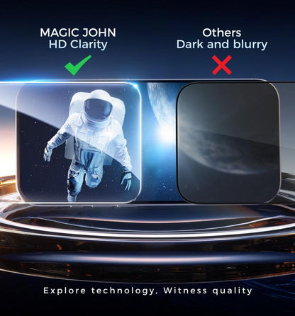 New MAGIC JOHN Premium Upgraded Privacy Screen Protector Dustproof Bubble-Free Ultra-Clear for iPhone & Samsung