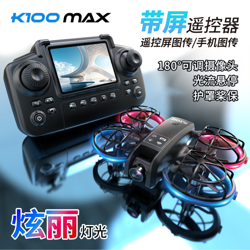 Cross-Border K100MINI Drone with Screen Remote Control Optical Flow Hover Dual Camera Lens HD Aerial Photography Remote Control Aircraft