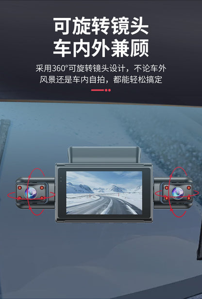 2025Cross-Border4K High-definition Dash Cam wifi Mobile Phone Interconnection Starlight Night Vision Dual Recording Car Mount DVR Four Records