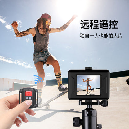 Cross-border new arrival4k Waterproof action camera with anti-shake dual screen HD wifi Outdoor shooting cycling diving camera