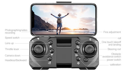 S1S Pushe Foldable Drone Obstacle Avoidance Aerial Photography Quadcopter Brushless Motor Electronic Fence Remote Control Aircraft