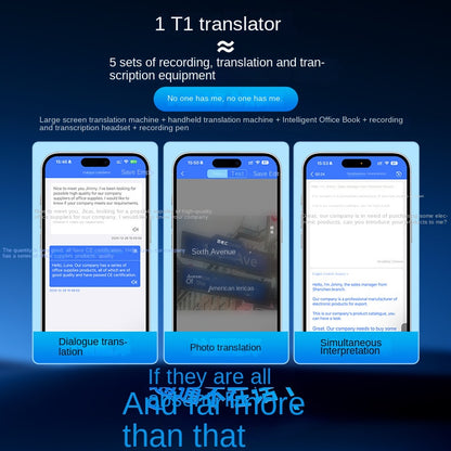 Black Technology Ai Large Model T1 Translator Ultra-thin Card Magnetic One-click Translation Global Video Inter-Translation
