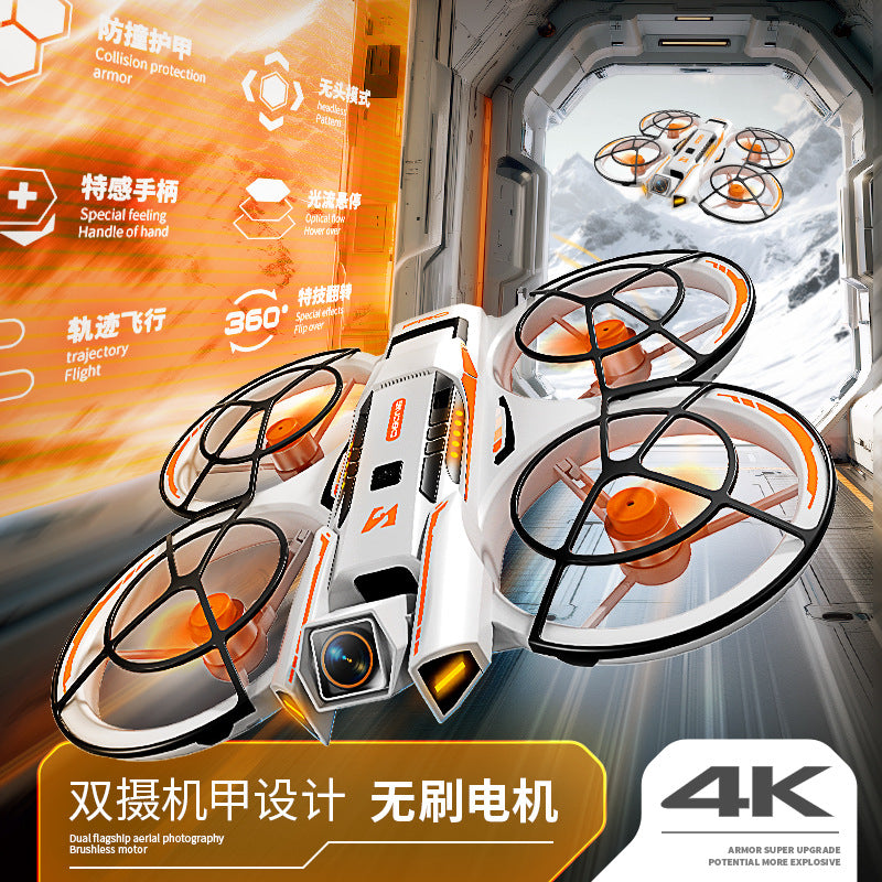 Cross-Border A21Drone Brushless Motor Mecha Style Aircraft Optical Flow Positioning Aerial Photography Full Protection Remote Control Airplane
