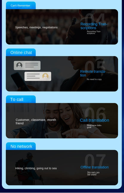 Black Technology Ai Large Model T1 Translator Ultra-thin Card Magnetic One-click Translation Global Video Inter-Translation