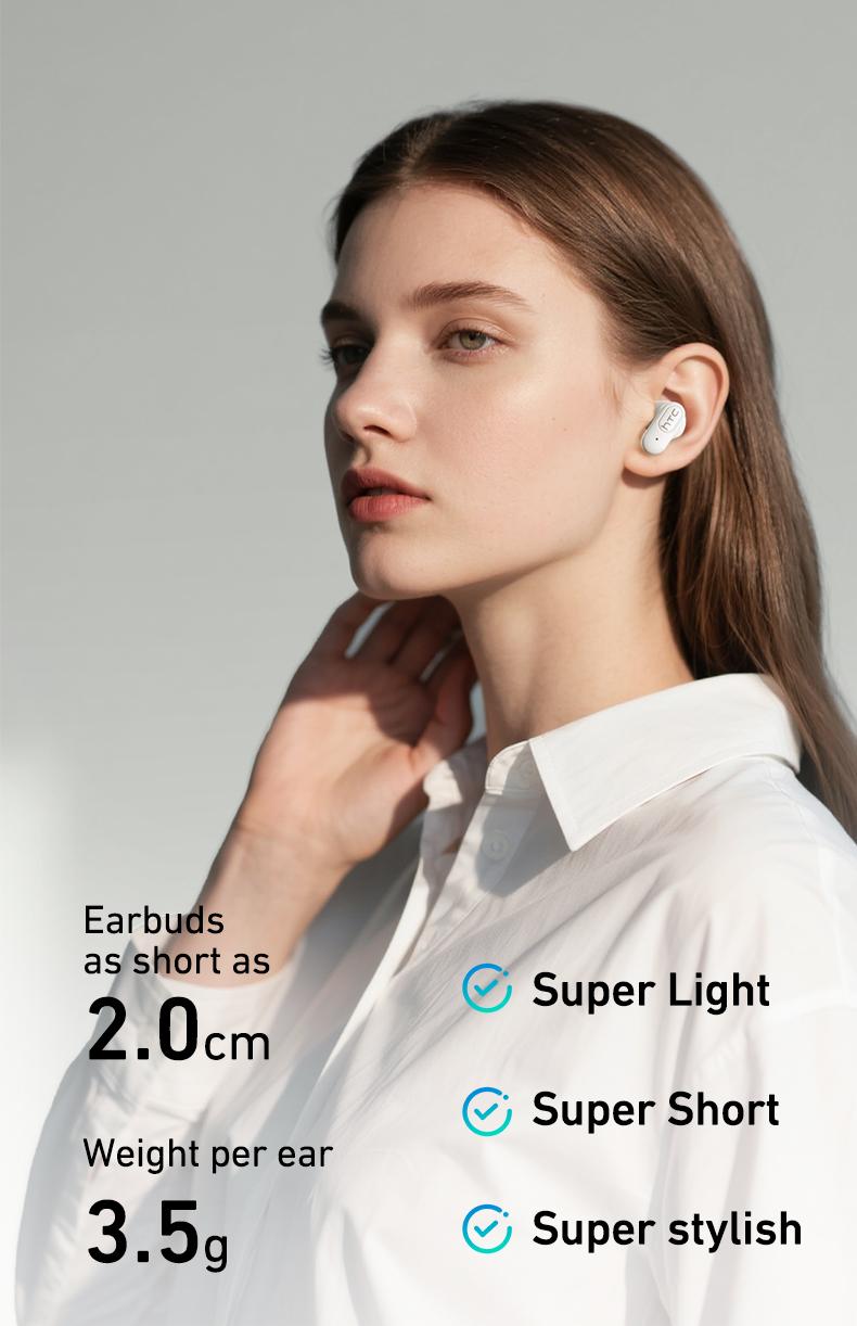 HTC NE51 Wireless Earbuds Bluetooth 6.0 Earphones Waterproof Wireless Earphones, Sports, Study and Audio Calls | Built in Microphone In Ear Earbuds, Gaming Bluetooth Headphones