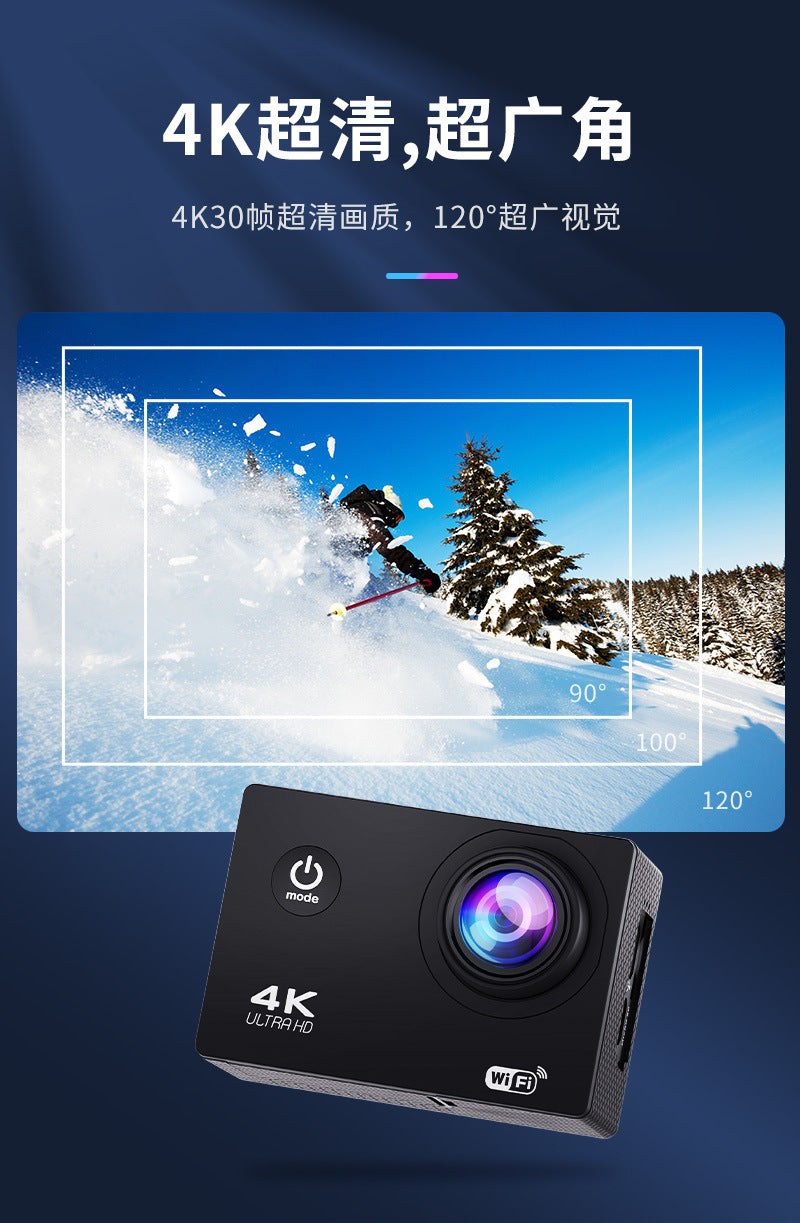 Cross-border new high-definition action camera4k Anti-Shake Smart Wireless wifi Outdoor shooting riding helmet camera