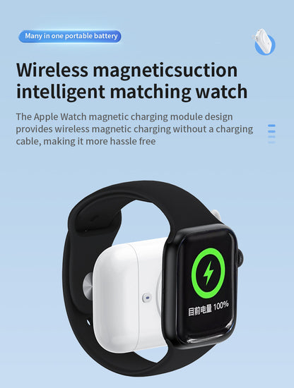 Compatible with Apple Watch Wireless Charger iWatch8/7/6Magnetic charger multifunctional portable power bank