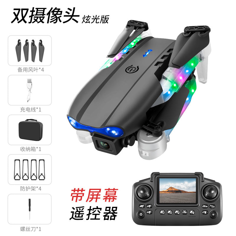 Cross-Border E88/E99D Screen-Controlled Drone with Lights, Foldable Dual Camera, Optical Flow Aerial Photography, Remote-Controlled Aircraft, Quadcopter