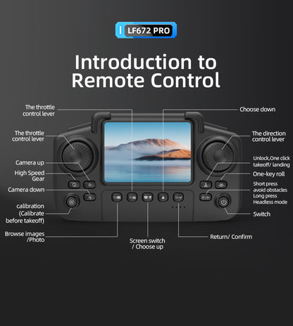 Cross-Border LF672Drone with Screen Control Remote Control Aircraft Optical Flow Positioning Brushless Motor Quadcopter Drone