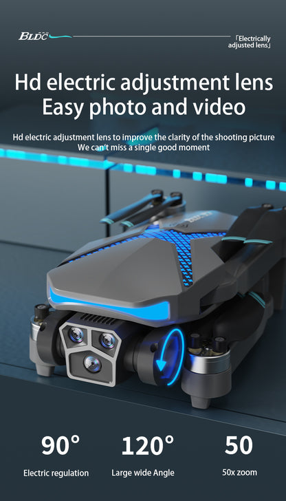 Cross-Border New Products AE7Foldable Brushless Motor Drone Aerial Photography Cool Lighting Remote Control Aircraft Quadcopter