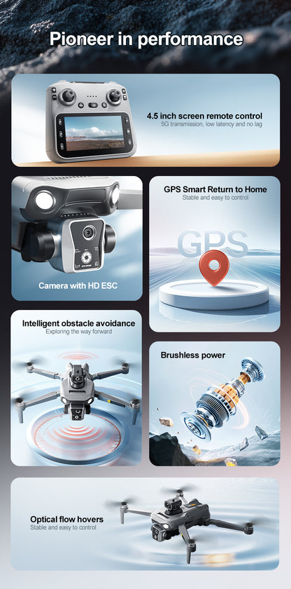 Cross-Border K19 MAX Drone with screen control brushless motor for high-definition aerial photography GPS Intelligent Positioning Remote Control Drone