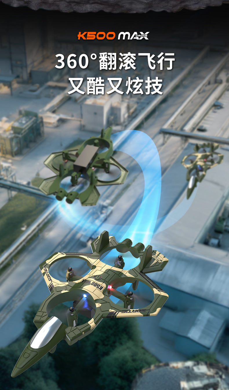 Cross-Border K500Max Fighter Four-Channel Suspension Four-Axis Drone Altitude Hold Roll Stunt Lighting Aircraft Low Price