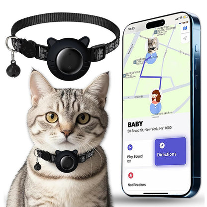 iOS Dedicated Pet Locator Collar Global Tracker Compatible with Apple Find My Locator Cat Collar