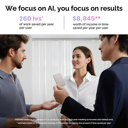 PLAUD NotePin Smart Voice Recorder, 64GB Memory, Supports 112 Languages, App Control, AI Transcribe & Summarize, Audio Recorder for Lectures & Meetings