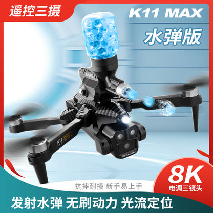 K11Max Drone Brushless Motor Three-Camera Aerial Photography Quadcopter Water Bomb Launch Remote Control Aircraft Drone