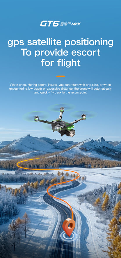 Cross-Border GT6Drone remote control with screen brushless motor HD aerial photography GPS Intelligent Positioning Remote Control Drone