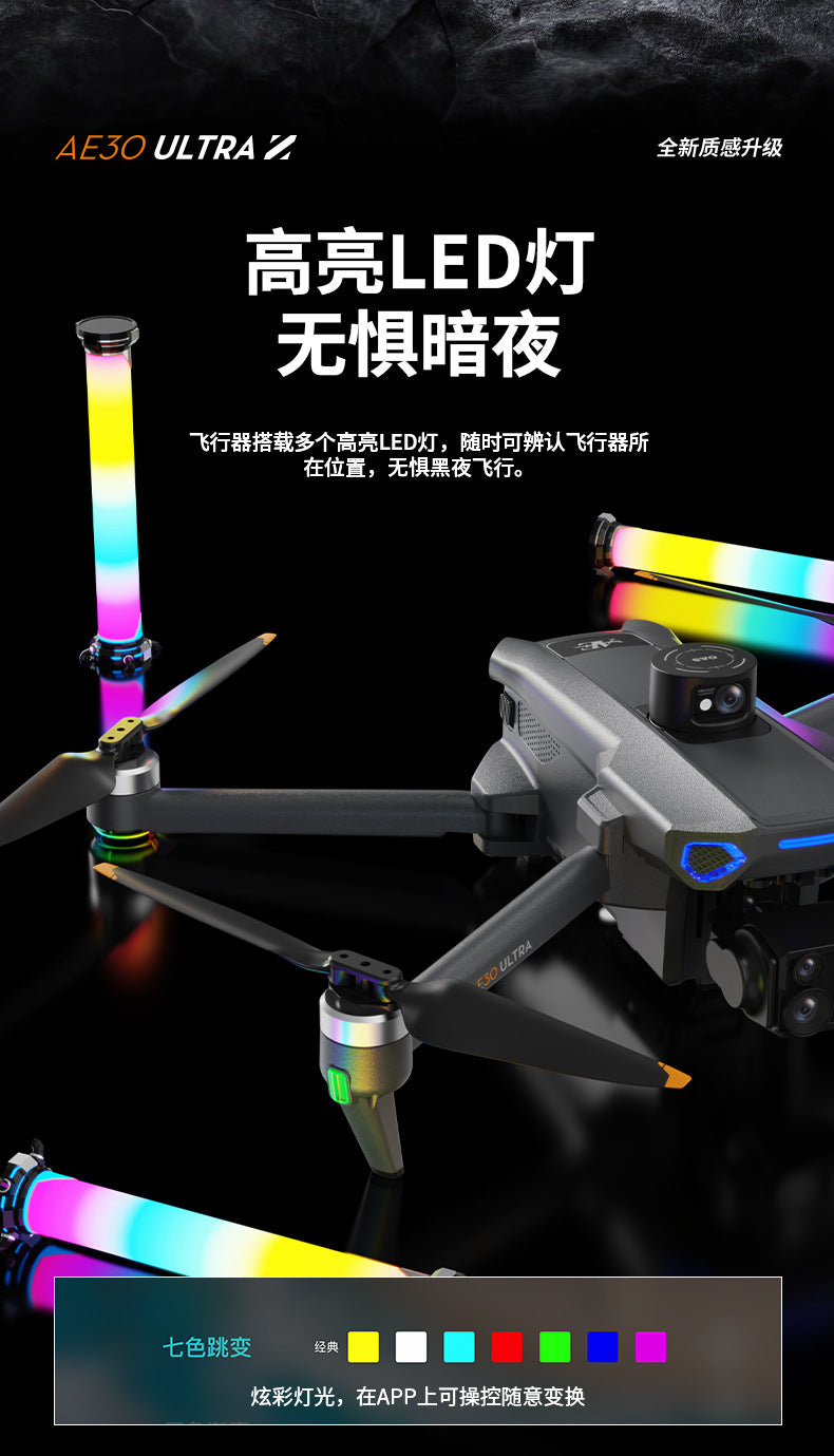 Cross-Border AE30Screen-controlled Three-axis Gimbal Drone HD Aerial Photography Digital Image Transmission GPS Positioning Flight Device Drone