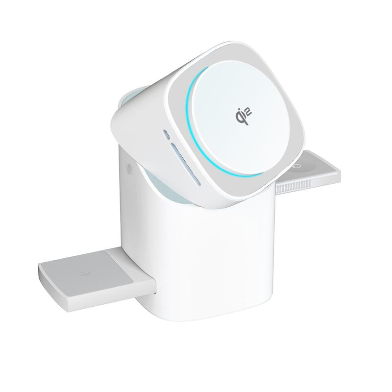 Three in one wireless charger, fast charging, Qi2 certified, suitable for iPhone, iWatch, AirPods headphone charging stations, touch pop-up charging, easy to carry wireless charger,Wireless Multi-Device Charging touch pop-up charging,Gifts,Mother's Day