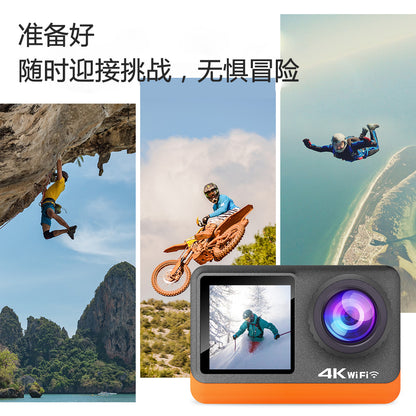 Cross-Border4k Action camera anti-shake HD touch wifi Ultra-long battery life outdoor shooting diving cycling recorder
