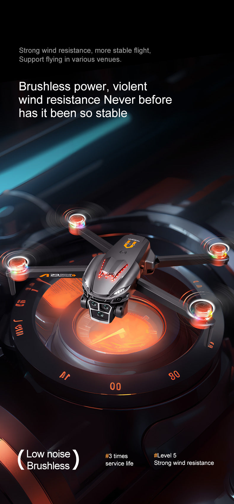 Cross-Border A23 PRO Drone HD Aerial Photography Quadcopter Brushless Obstacle Avoidance Remote Control Aircraft Export Toy