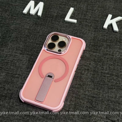 Suitable for iPhone 17 16 15 14 13 12 Pro Max Air Plus SE Phone Case Matte Magnetic Case Apple 15 Stand One-word Bracket Phone Protective Cover