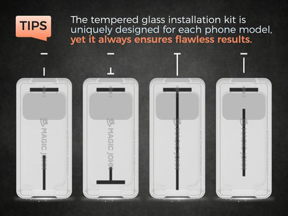 New MAGIC JOHN Premium Upgraded Privacy Screen Protector Dustproof Bubble-Free Ultra-Clear for iPhone & Samsung