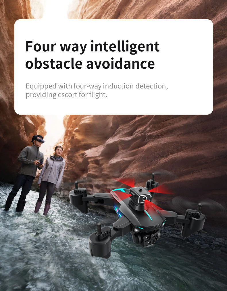 Cross-Border KY605S Drone Three-Camera Aerial Photography Four-Sided Obstacle Avoidance Remote Control Aircraft Optical Flow Positioning Quadcopter