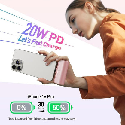 iWALK Small Portable Charger 4500mAh Lightning options available,Home Office Travel Charger,suitable for iPhone 8-14