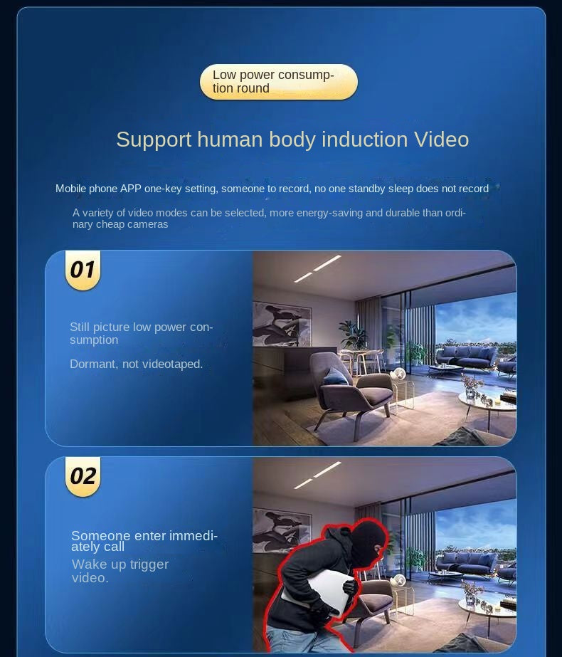Remote Wireless WiFi Surveillance Camera HD Night Vision Security Company Home Recorder