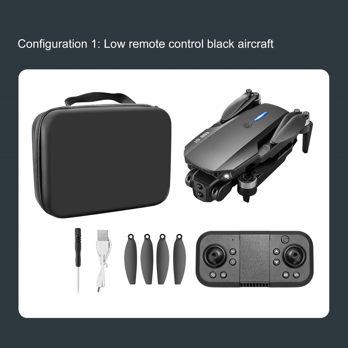 Cross-Border E88 GT Drone with Large Screen ESC Dual Camera HD Aerial Photography Optical Flow Long Battery Life Remote Control Aircraft Toy