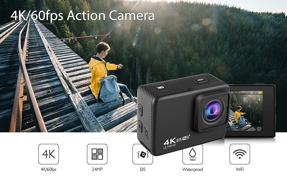 Cross-Border4k HD Sports Camera Waterproof and Anti-Shake Remote Control Camera Outdoor shooting recorder custom factory
