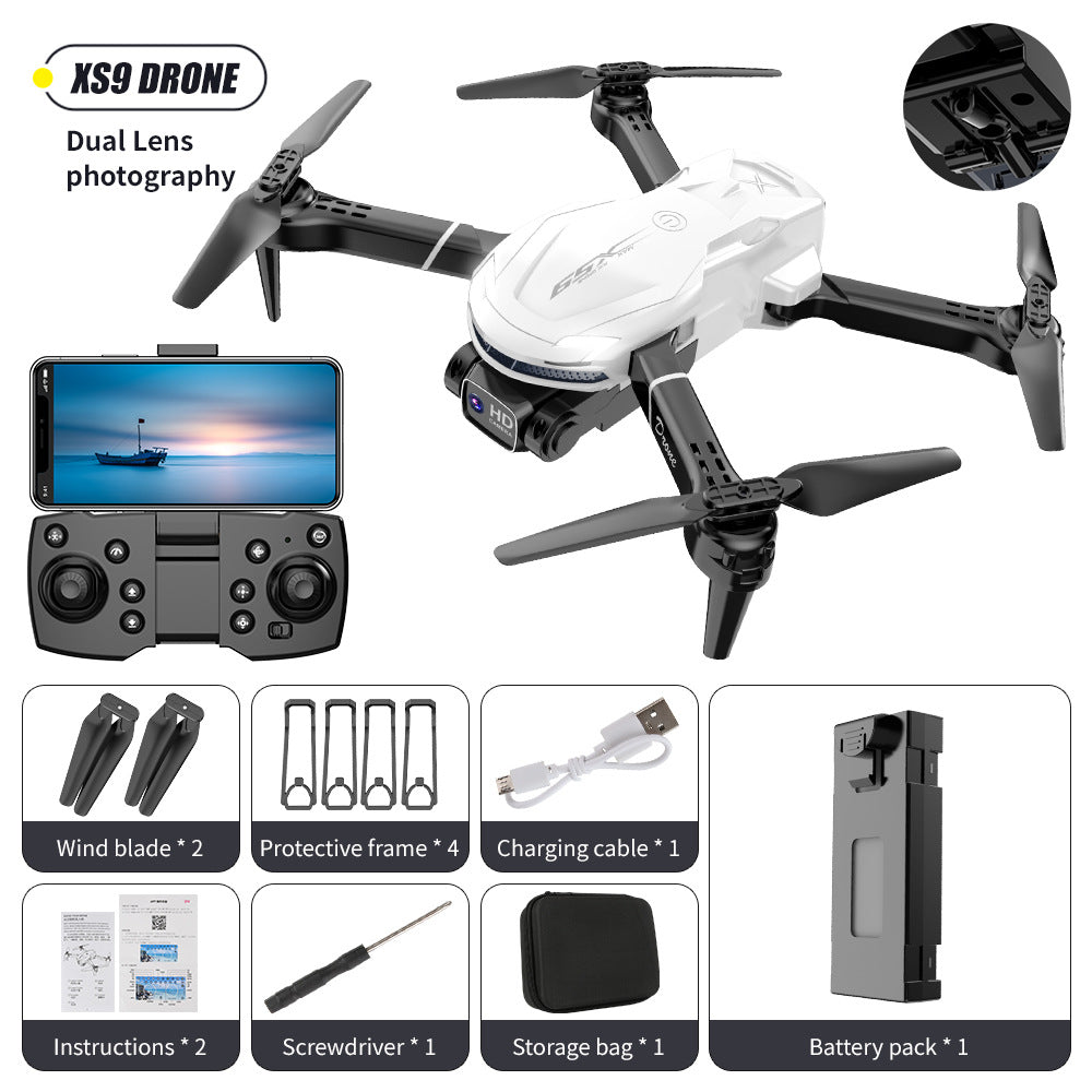 XS9Cross-border Drone4K Dual Camera HD Aerial Photography Foldable Drone with Altitude Hold V88Remote Control Airplane Toy
