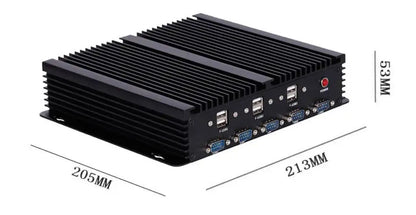 Embedded Fanless Industrial Mini BOX PC For Intel J1800 J1900 i5-3317U-5200U i3-4010U-7100U i7-6500U 64GB SSD 6*COM Barebone 12V