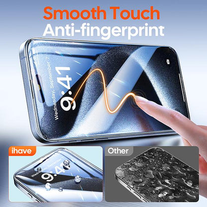 Screen Protector for iPhone 16/15/14/13/12 Series, Full Coverage Protective Tempered Glass, Easy Installation, Case-Friendly,Fingerprint Reduction,Shockproof Protection ACC  2 Pcs