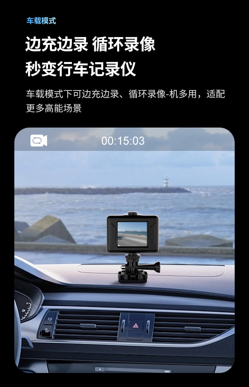 Cross-border new arrival4k Waterproof action camera with anti-shake dual screen HD wifi Outdoor shooting cycling diving camera