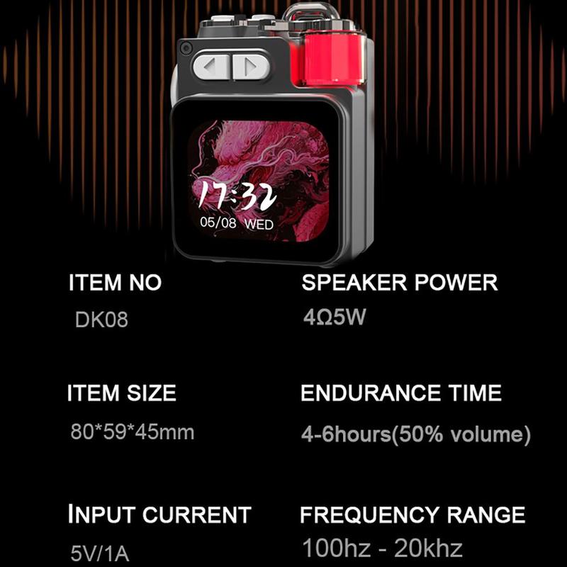 GAMINJA Wireless Speakers, Portable Mini Multi-function Wireless Music Player, Rechargeable Stereo Radio Speaker with Cool Light for Home Office