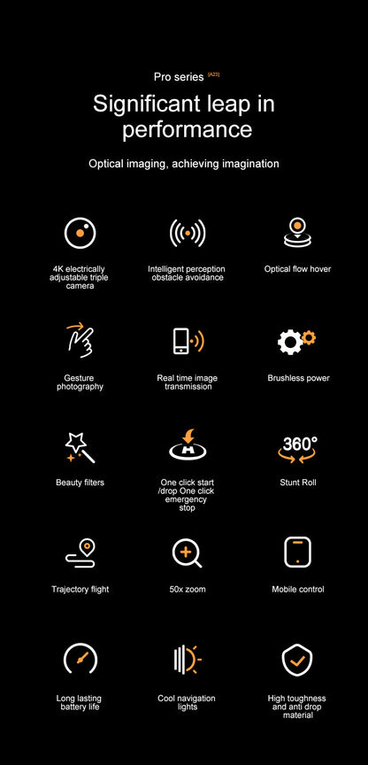 Cross-Border A23 PRO Drone HD Aerial Photography Quadcopter Brushless Obstacle Avoidance Remote Control Aircraft Export Toy