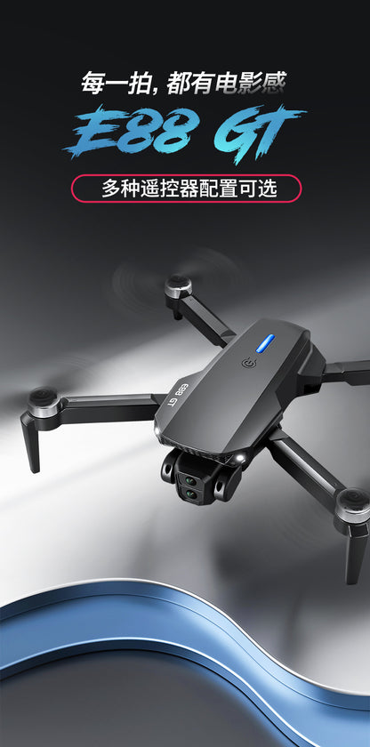 Cross-Border E88 GT Drone with Large Screen ESC Dual Camera HD Aerial Photography Optical Flow Long Battery Life Remote Control Aircraft Toy