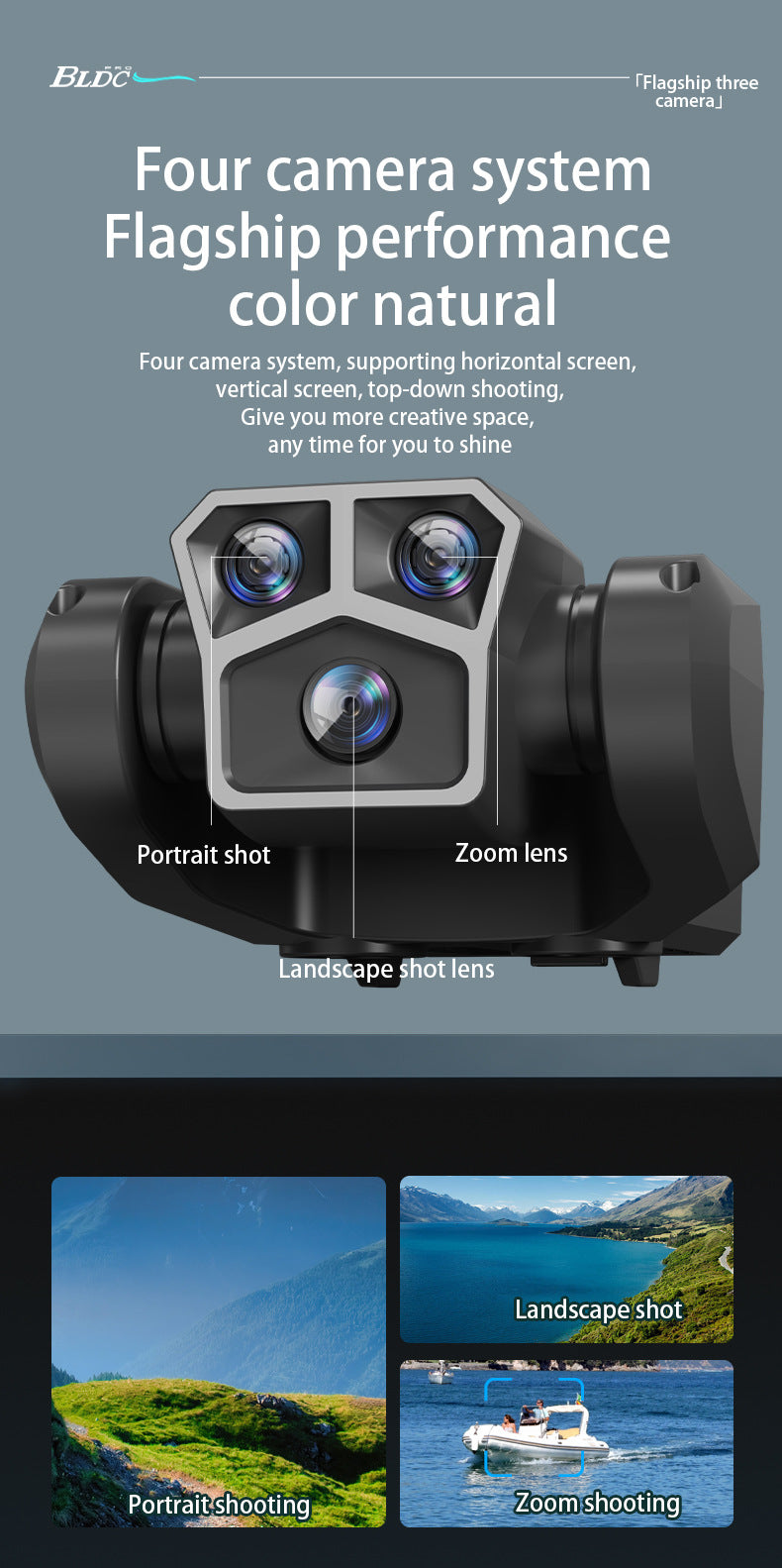 Cross-Border New Products AE7Foldable Brushless Motor Drone Aerial Photography Cool Lighting Remote Control Aircraft Quadcopter