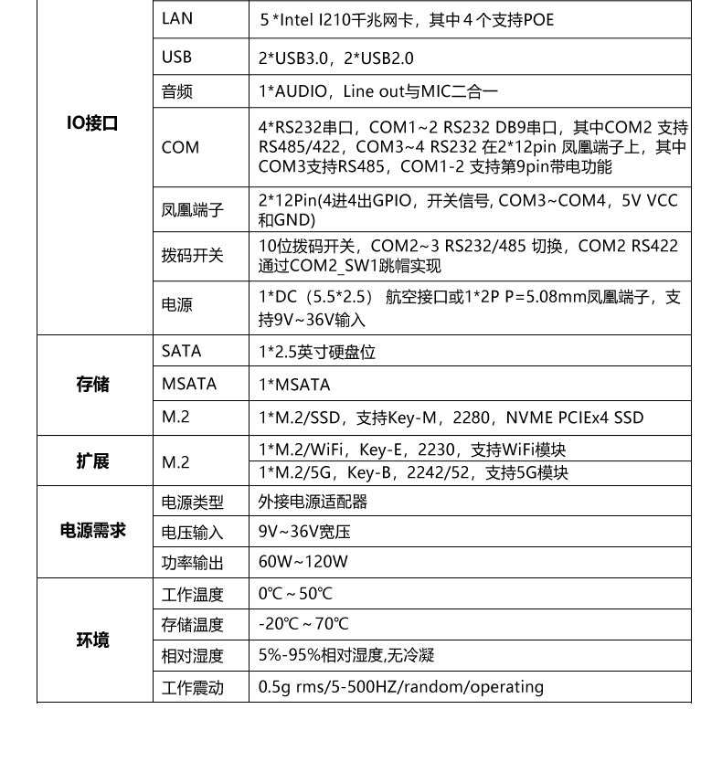 Industrial Control 23.8inch Industrial Computer All-in-One Capacitive Touch Screen 5-Port POE 4-Serial Embedded Industrial Panel