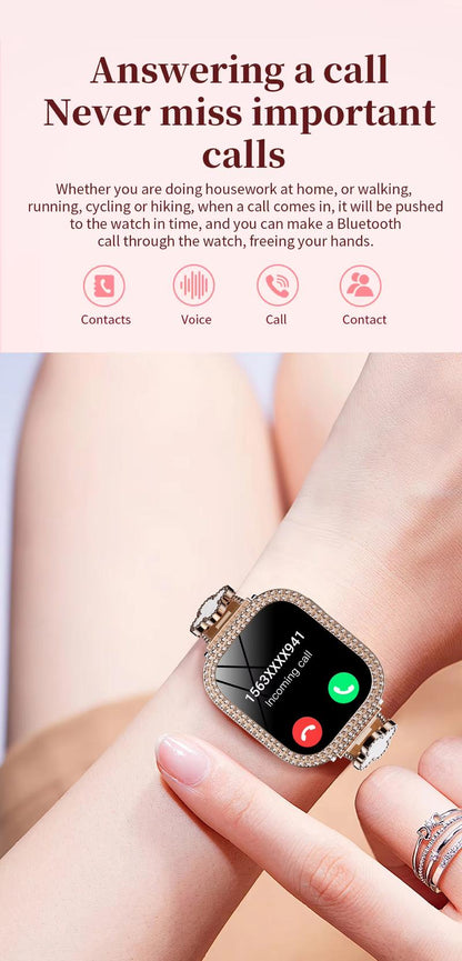 2025 Fashion Smart Watches for Women, Touch Screen Watch, Answer/Make Calls/100+ Sports Modes/Message Reminder, DIY Watch Dials, Wearable Devices, Smart Watches for iPhone/Andriod, Gift for Wife, Girl Friend