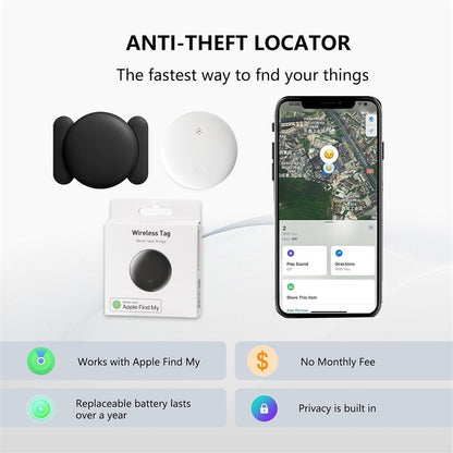 Wireless Tag Suitable for Apple Find My Vehicle-mounted locator GPS Tracker and Finder Only iOS