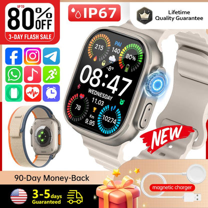 2025 Smartwatch for Fitness & Health – Bluetooth Calling, 120+ Sports Modes, Health Monitoring, Waterproof Design for Active Lifestyles