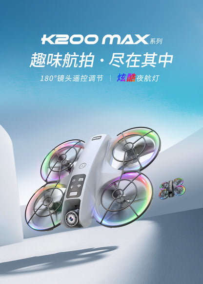 Cross-Border K200 Drone Brushless with Screen Aerial Photography Aircraft Optical Flow Positioning Color Light Full Protection Remote Control Plane
