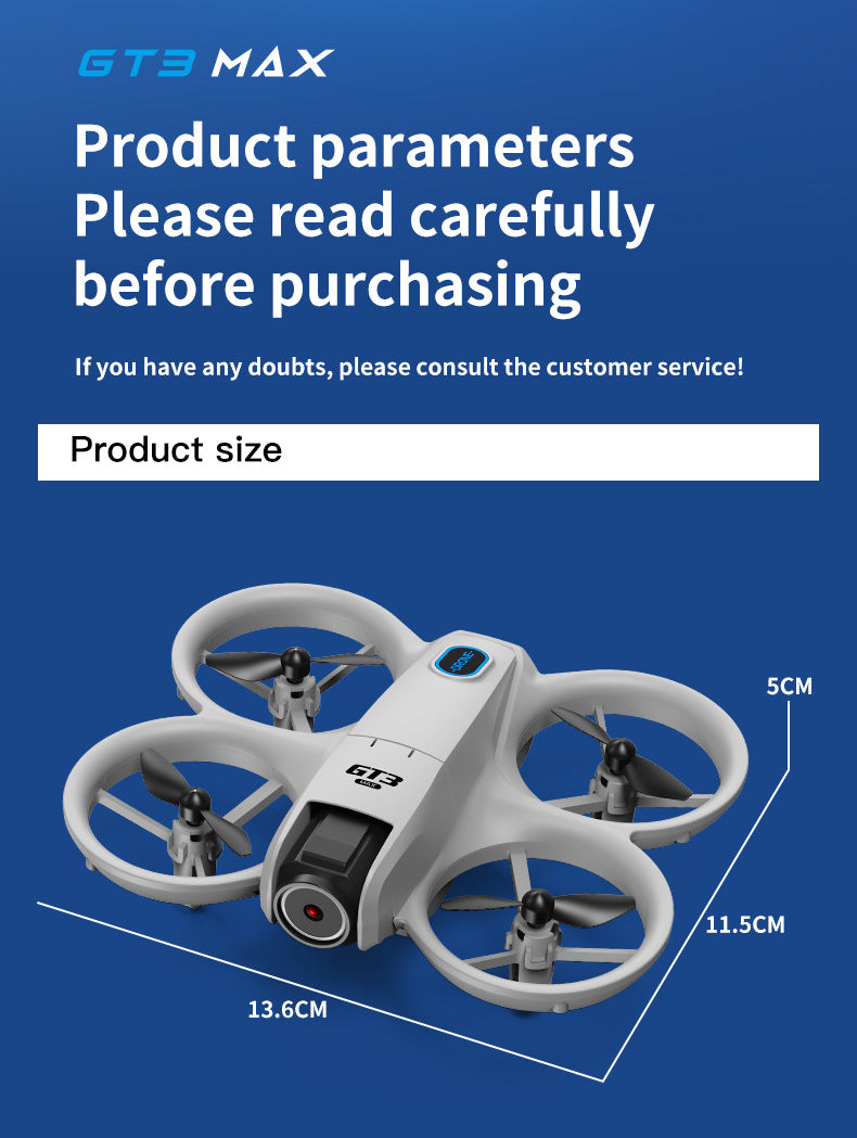 Cross-Border GT3Drone Remote Control with Screen Optical Flow Positioning Electric Lens Quadcopter Remote Control Aircraft Toy