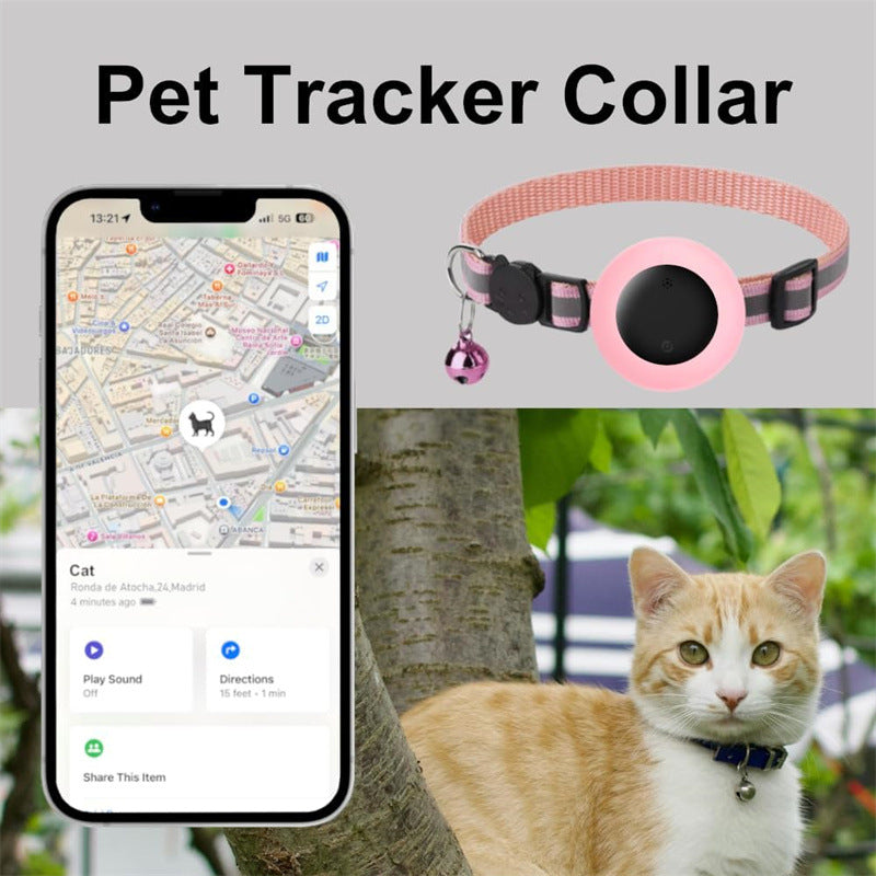 Pet Cat Locator Collar Suitable for iOS Waterproof Apple Find My Tracker Collar