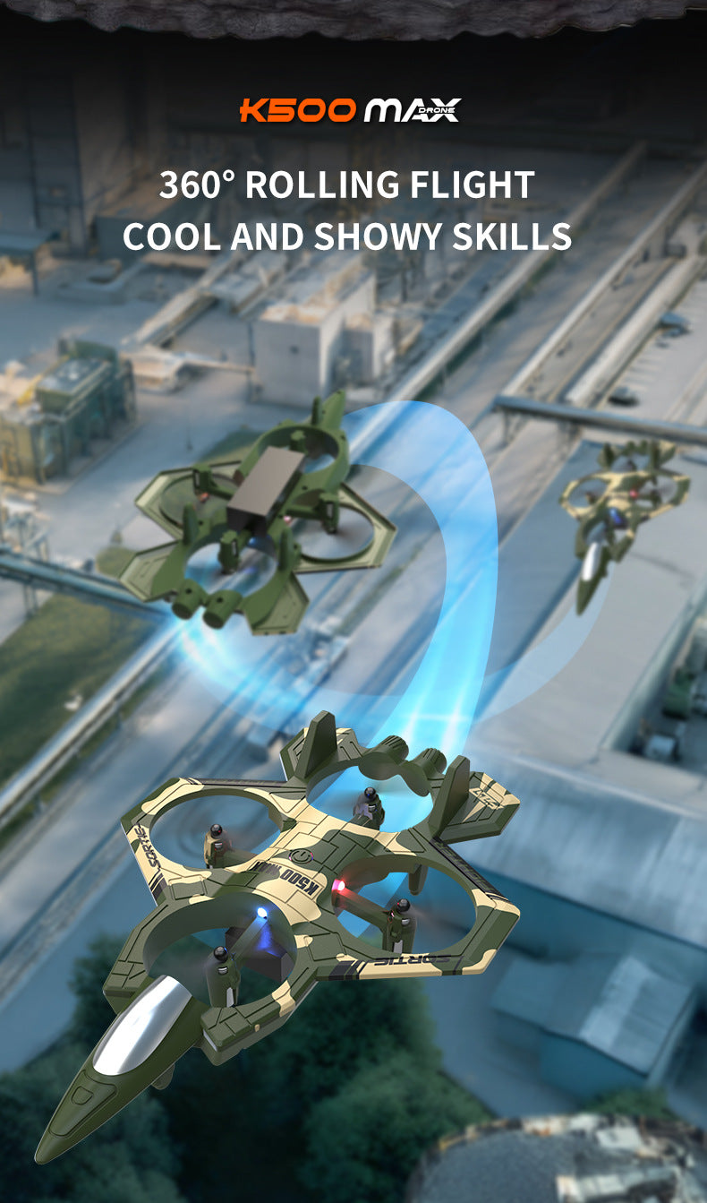 Cross-Border K500Max Fighter Four-Channel Suspension Four-Axis Drone Altitude Hold Roll Stunt Lighting Aircraft Low Price