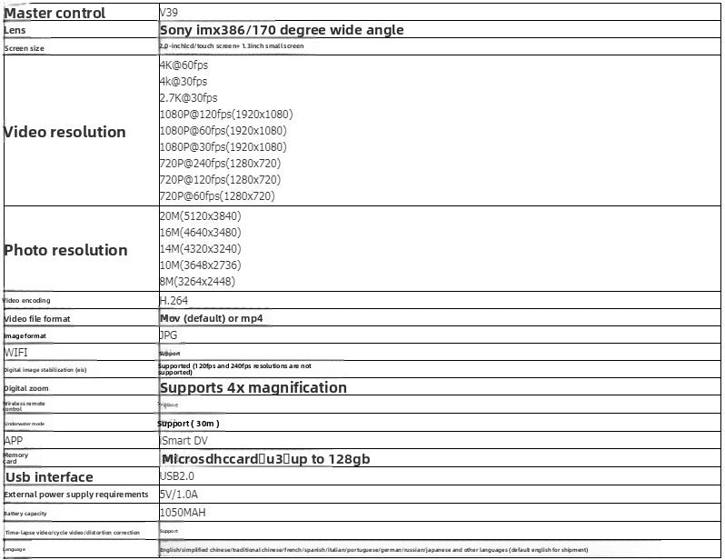 Cross-border 4k waterproof sports camera HD outdoor shooting riding underwater helmet camera sports camera factory