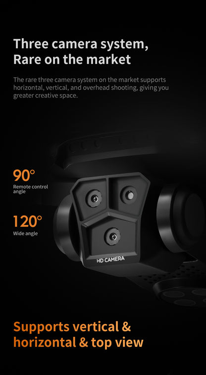 Cross-Border KY605S Drone Three-Camera Aerial Photography Four-Sided Obstacle Avoidance Remote Control Aircraft Optical Flow Positioning Quadcopter