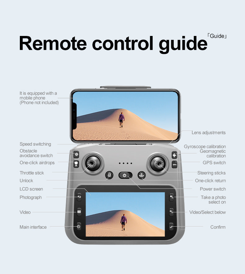 Cross-Border K19 MAX Drone with screen control brushless motor for high-definition aerial photography GPS Intelligent Positioning Remote Control Drone